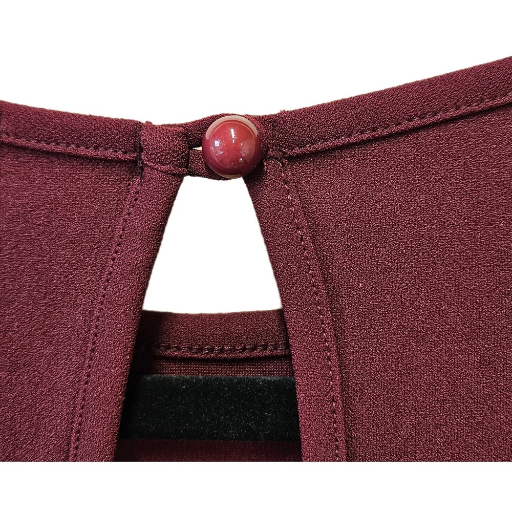 Annice Burgundy Peplum Ruffle Sleeveless Fit & Flare Dress Size L‎ Dark Feminine - Picture 3 of 7